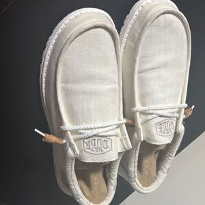 Hey Dude Cream Loafers
